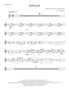 Hallelujah - Bb Trumpet 2 von Canadian Brass Quintet (Download) 