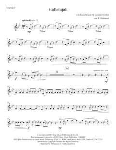 Hallelujah - F Horn von Canadian Brass Quintet (Download) 