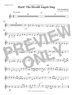 Hark! The Herald Angels Sing - Bb Trumpet 2 von Canadian Brass Quintet (Download) 