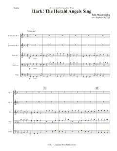 Hark! The Herald Angels Sing - Full Score von Canadian Brass Quintet (Download) 