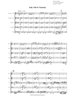 Jolly Old St. Nicholas - Full Score von Canadian Brass Quintet (Download) 