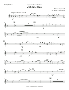 Jubilate Deo - Bb Trumpet 1 von Canadian Brass Quintet (Download) 