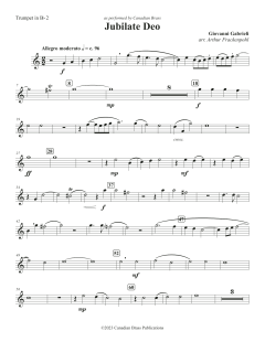 Jubilate Deo - Bb Trumpet 2 von Canadian Brass Quintet (Download) 