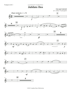 Jubilate Deo - Bb Trumpet 3 von Canadian Brass Quintet (Download) 