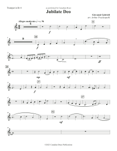 Jubilate Deo - Bb Trumpet 4 von Canadian Brass Quintet (Download) 