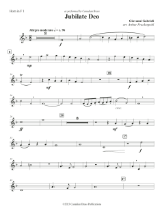 Jubilate Deo - F Horn 1 von Canadian Brass Quintet (Download) 