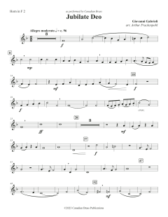 Jubilate Deo - F Horn 2 von Canadian Brass Quintet (Download) 