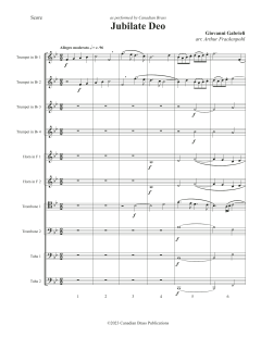 Jubilate Deo - Full Score von Canadian Brass Quintet (Download) 
