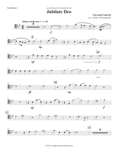 Jubilate Deo - Trombone 1 von Canadian Brass Quintet (Download) 