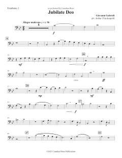 Jubilate Deo - Trombone 2 von Canadian Brass Quintet (Download) 