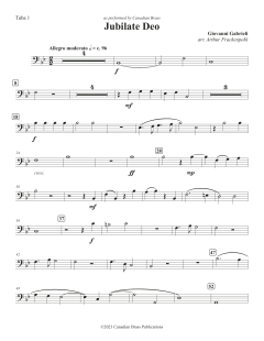 Jubilate Deo - Tuba 1 von Canadian Brass Quintet (Download) 
