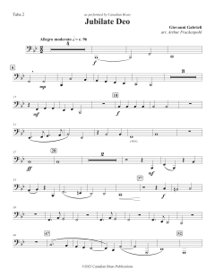 Jubilate Deo - Tuba 2 von Canadian Brass Quintet (Download) 