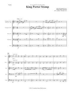 King Porter Stomp - Full Score von Canadian Brass Quintet (Download) 