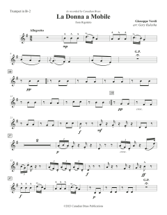 La Donna e Mobile - Bb Trumpet 2 von Canadian Brass Quintet (Download) 