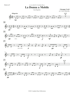La Donna e Mobile - F Horn von Canadian Brass Quintet (Download) 