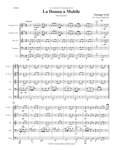 La Donna e Mobile - Full Score von Canadian Brass Quintet (Download) 