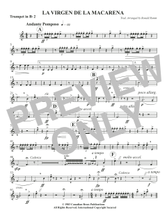La Virgen De La Macarena - Bb Trumpet 2 von Canadian Brass Quintet (Download) 