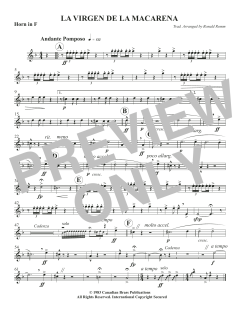 La Virgen De La Macarena - F Horn von Canadian Brass Quintet (Download) 