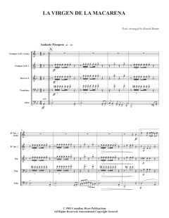 La Virgen De La Macarena - Full Score von Canadian Brass Quintet (Download) 
