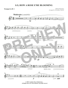 Lo, How A Rose E're Blooming - Bb Trumpet 1 von Canadian Brass Quintet (Download) 
