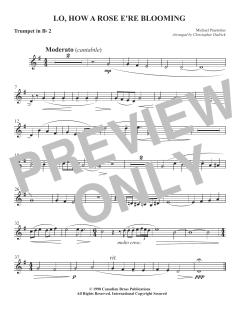 Lo, How A Rose E're Blooming - Bb Trumpet 2 von Canadian Brass Quintet (Download) 