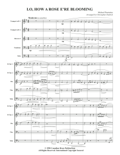 Lo, How A Rose E're Blooming - Full Score von Canadian Brass Quintet (Download) 