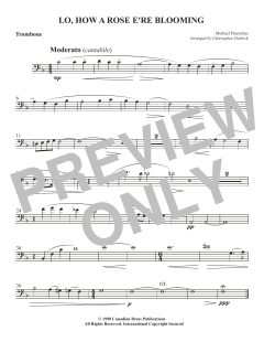Lo, How A Rose E're Blooming - Trombone von Canadian Brass Quintet (Download) 