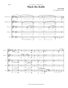 Mack The Knife - Full Score von Canadian Brass Quintet (Download) 
