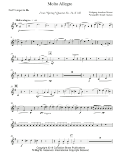 Molto Allegro from Spring Quartet, No. 14, K 387 - Bb Trumpet 2 von Canadian Brass Quintet (Download) 