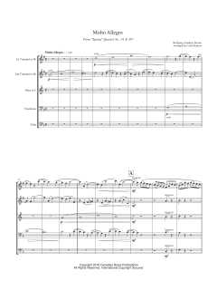 Molto Allegro from Spring Quartet, No. 14, K 387 - Full Score von Canadian Brass Quintet (Download) 