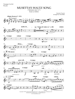 Musetta's Waltz - Bb Trumpet 2 von Canadian Brass Quintet (Download) 