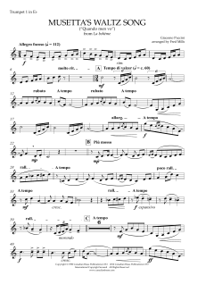 Musetta's Waltz - Eb Trumpet 1 von Canadian Brass Quintet (Download) 