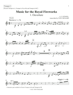 Music for the Royal Fireworks - Bb Trumpet 1 von Canadian Brass Quintet (Download) 