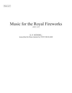 Music for the Royal Fireworks - F Horn von Canadian Brass Quintet (Download) 
