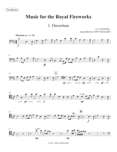 Music for the Royal Fireworks - Trombone von Canadian Brass Quintet (Download) 