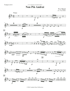Non più andrai - Bb Trumpet 1 von Canadian Brass Quintet (Download) 