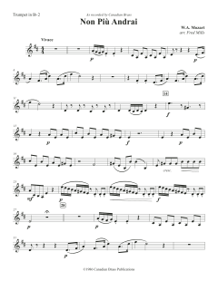 Non più andrai - Bb Trumpet 2 von Canadian Brass Quintet (Download) 
