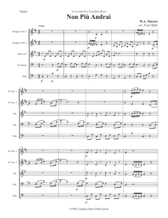 Non più andrai - Full Score von Canadian Brass Quintet (Download) 