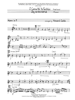 O Come All Ye Faithful / Joy to the World - F Horn von Canadian Brass Quintet (Download) 