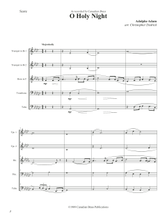 O Holy Night - Full Score von Canadian Brass Quintet (Download) 