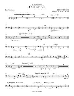 October - Bass Trombone von Eric Whitacre (Download) 