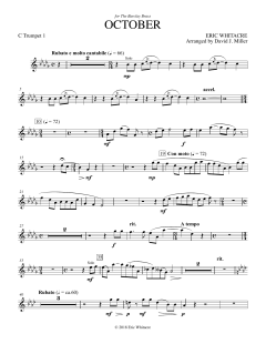October - C Trumpet 1 von Eric Whitacre (Download) 