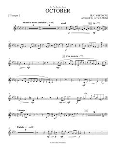 October - C Trumpet 2 von Eric Whitacre (Download) 