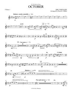 October - F Horn 1 von Eric Whitacre (Download) 
