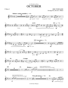 October - F Horn 2 von Eric Whitacre (Download) 