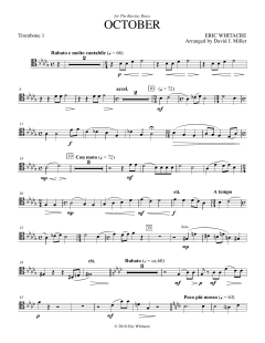 October - Trombone 1 von Eric Whitacre (Download) 