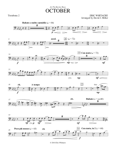 October - Trombone 2 von Eric Whitacre (Download) 