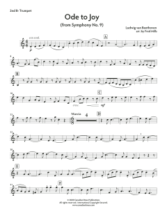 Ode to Joy - Bb Trumpet 2 von Canadian Brass Quintet (Download) 
