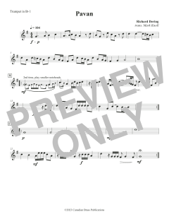 Pavan - Bb Trumpet 1 von Canadian Brass Quintet (Download) 