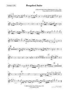 Pergolesi Suite - Bb Trumpet 1 von Canadian Brass Quintet (Download) 